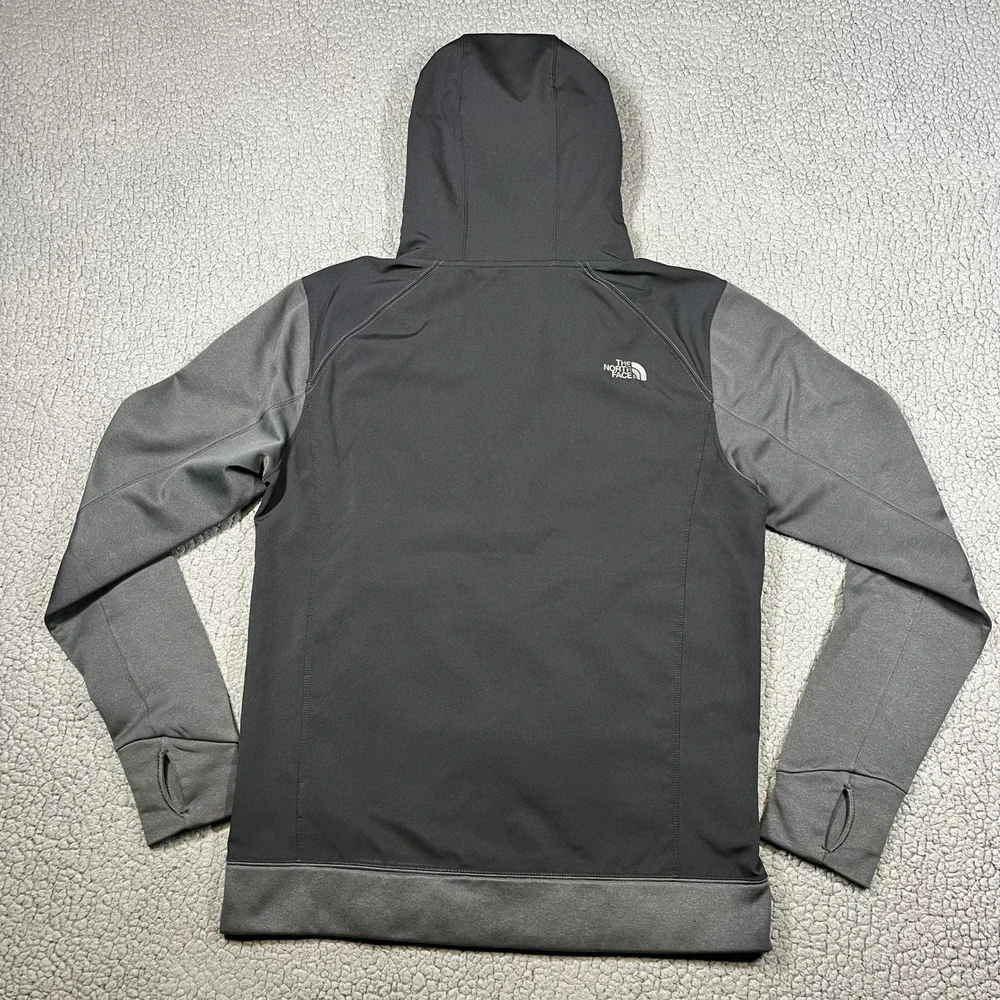 The North Face Mountain Athletics Mens Black Grey Full Zip Fleece Hoodie S Small